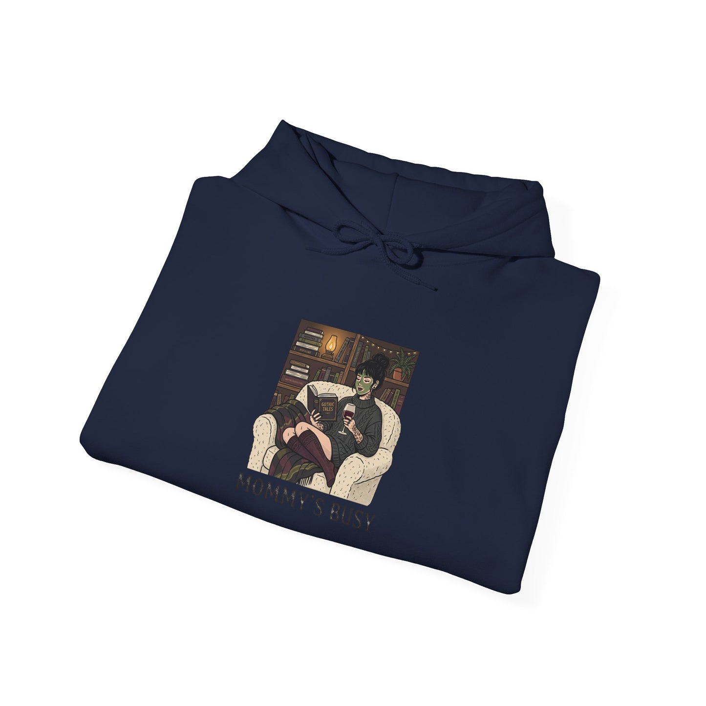 Mommy's Busy Hoodie | Book Lover, Cozy Reader Sweatshirt | Dark Academia Reading Shirt