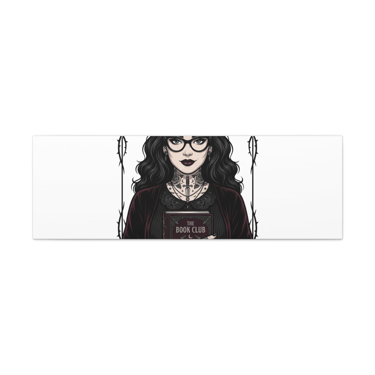 Book Club Rule Canvas | Book Lover, Dark Academia Reading Decor