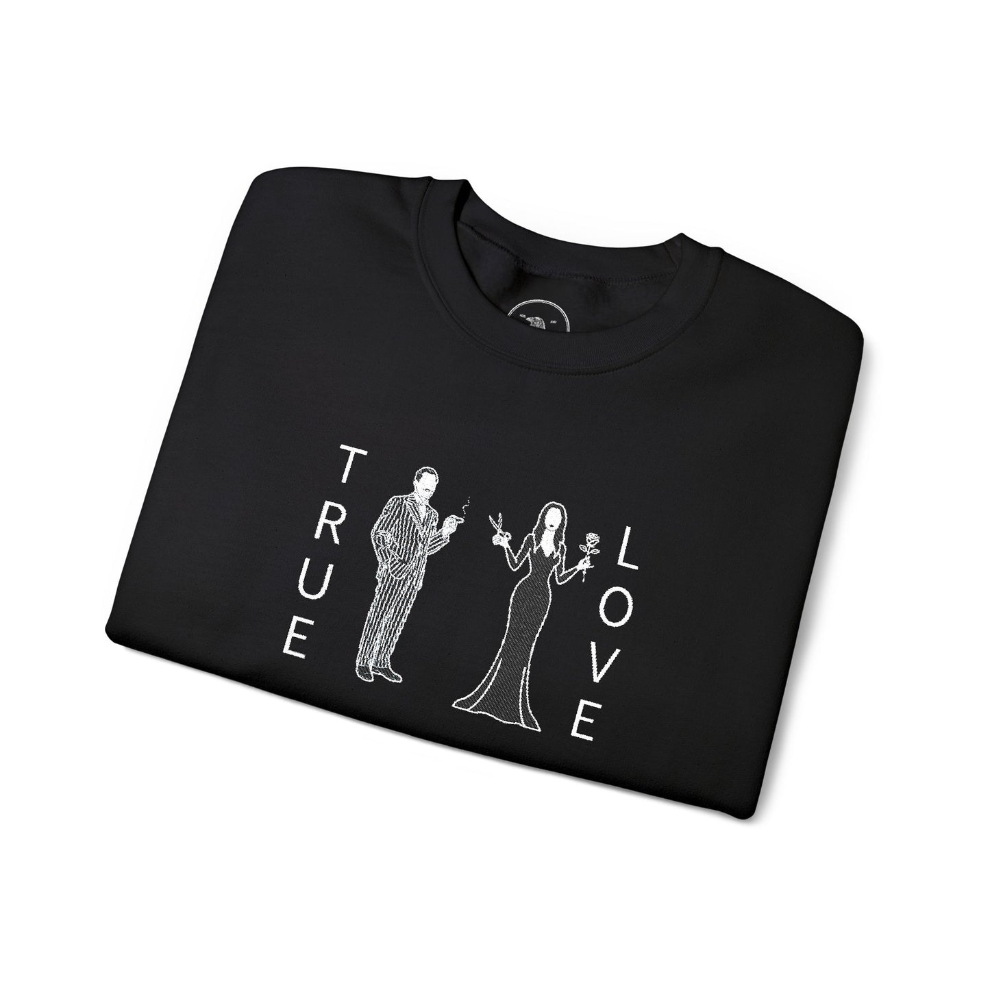True Love morticia & Gomez Crewneck Sweatshirt