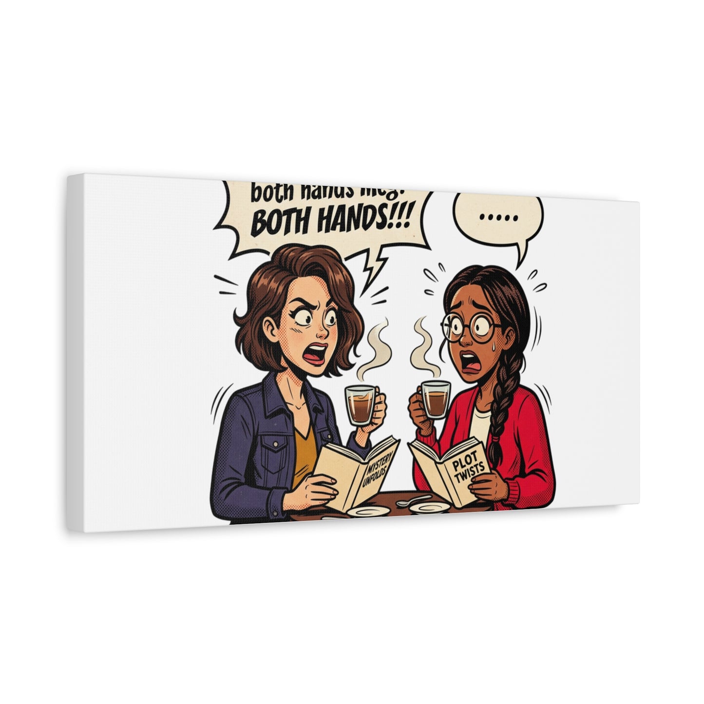 Bookish Comic Quote Canvas | Book Lover decor, Reading Room wall art