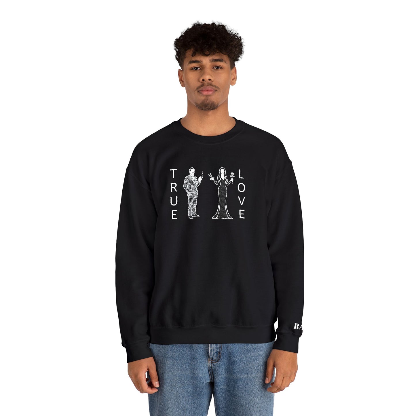 True Love morticia & Gomez Crewneck Sweatshirt
