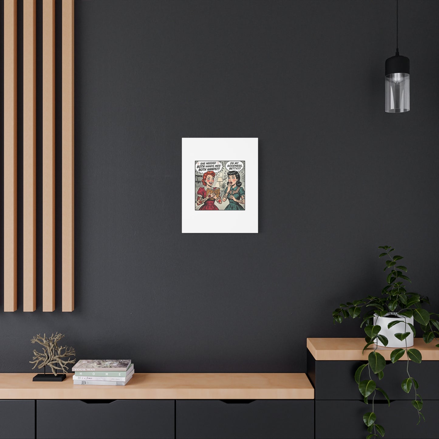 Bookish Comic Panel Matte Canvas | Book Lover, Reading Decor