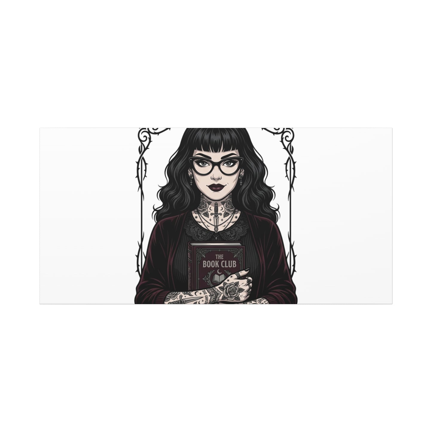 Book Club Rule Canvas | Book Lover, Dark Academia Reading Decor