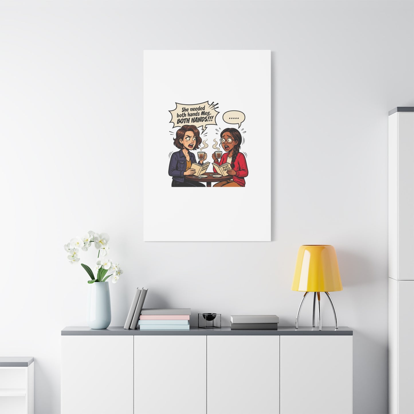 Bookish Comic Quote Canvas | Book Lover decor, Reading Room wall art