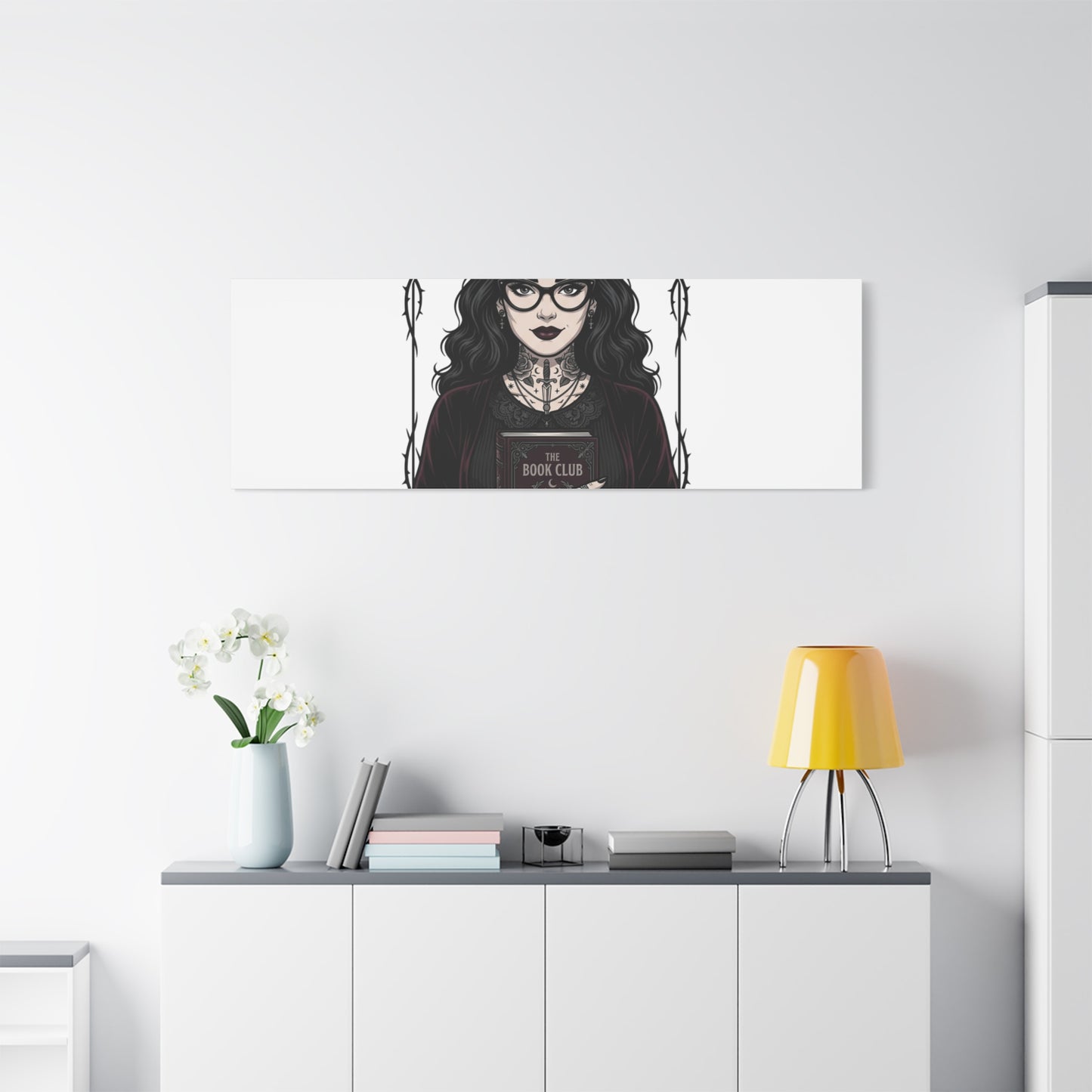 Book Club Rule Canvas | Book Lover, Dark Academia Reading Decor