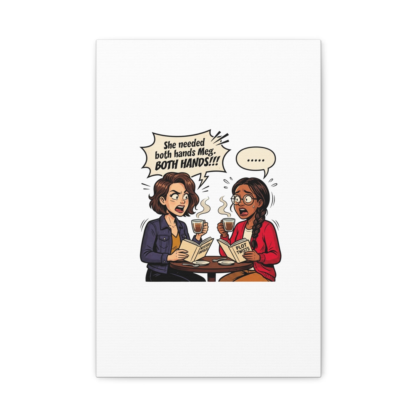 Bookish Comic Quote Canvas | Book Lover decor, Reading Room wall art