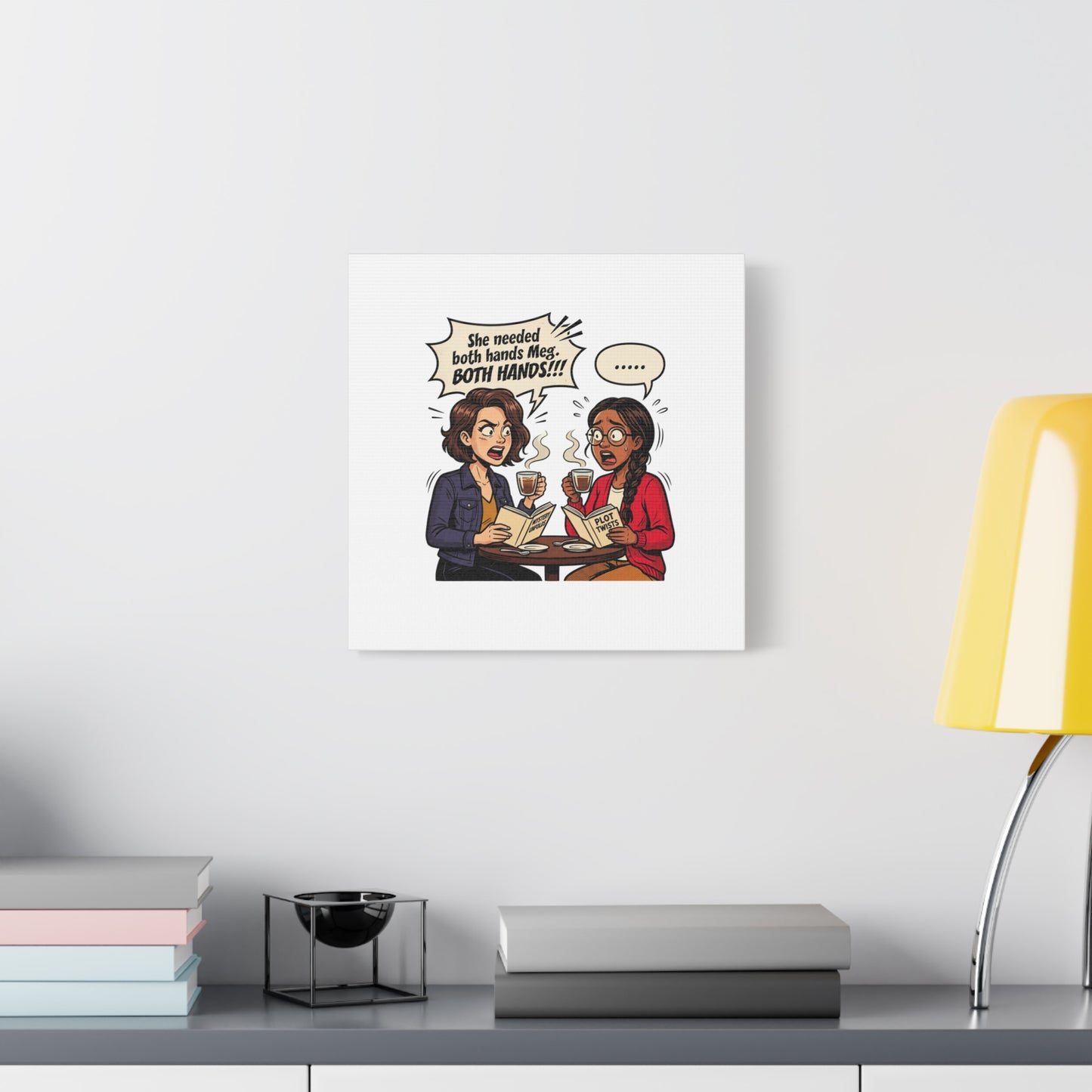 Bookish Comic Quote Canvas | Book Lover decor, Reading Room wall art