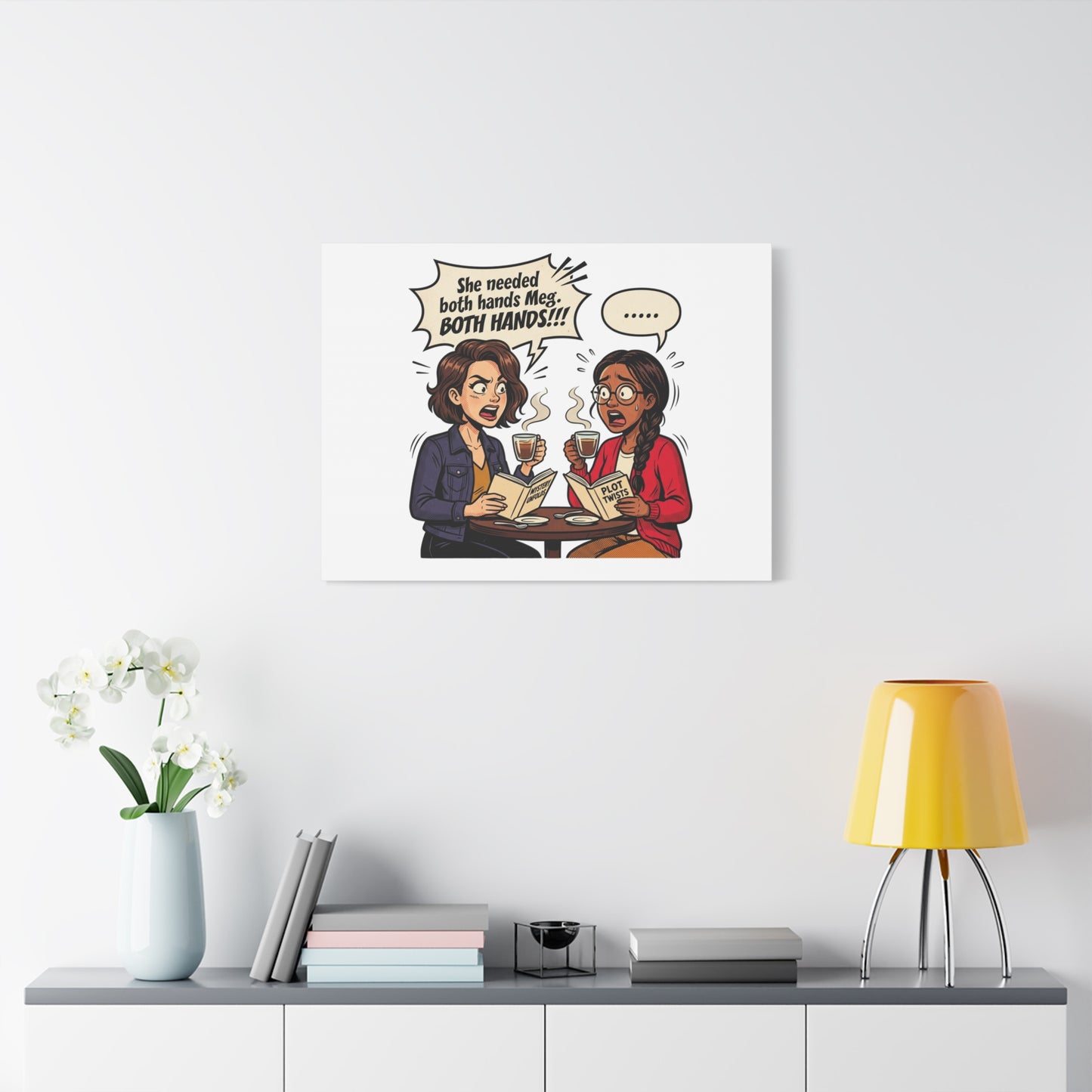 Bookish Comic Quote Canvas | Book Lover decor, Reading Room wall art