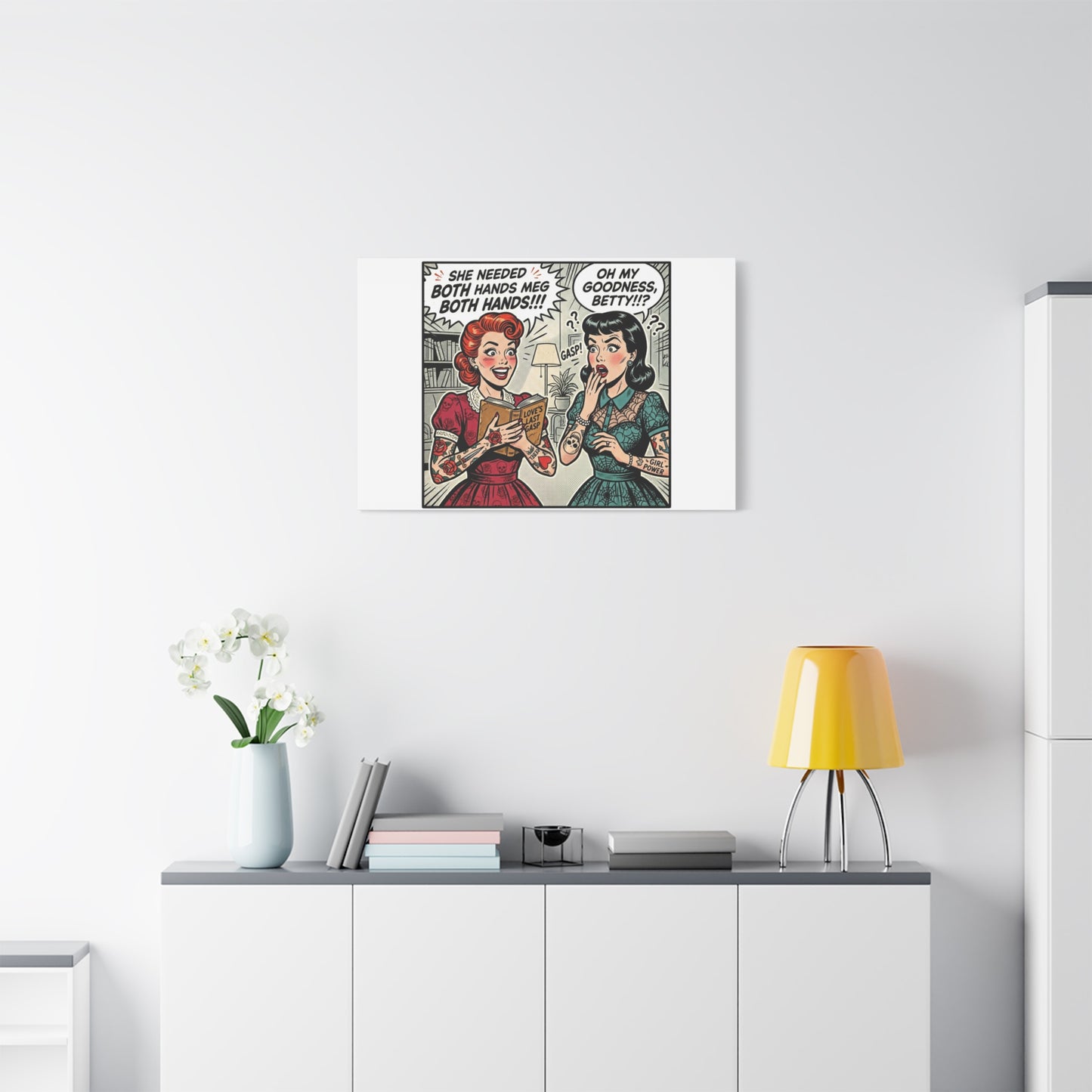 Bookish Comic Panel Matte Canvas | Book Lover, Reading Decor