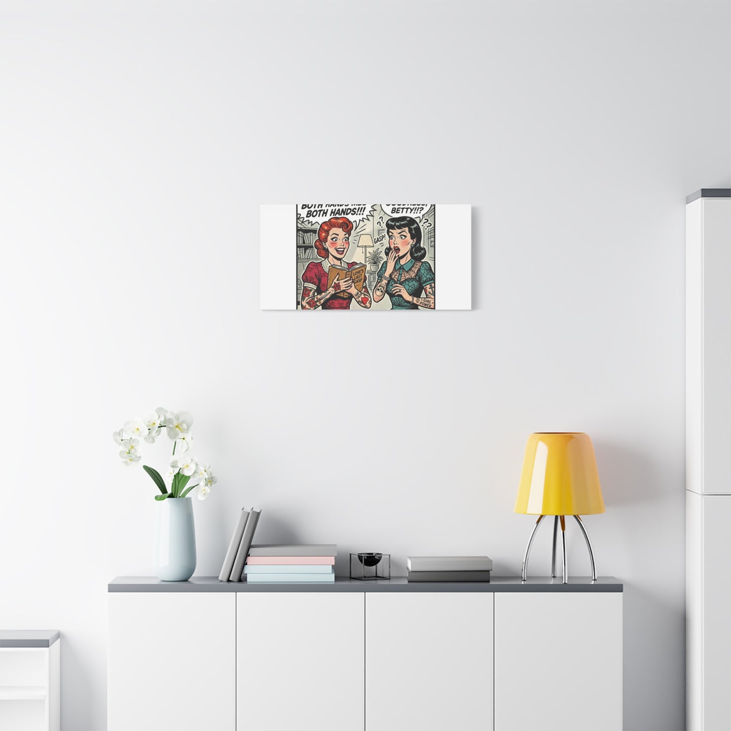 Bookish Comic Panel Matte Canvas | Book Lover, Reading Decor