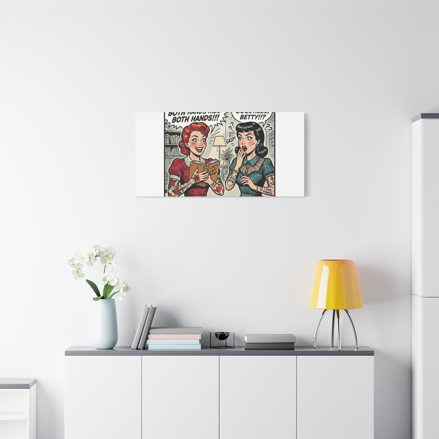 Bookish Comic Panel Matte Canvas | Book Lover, Reading Decor