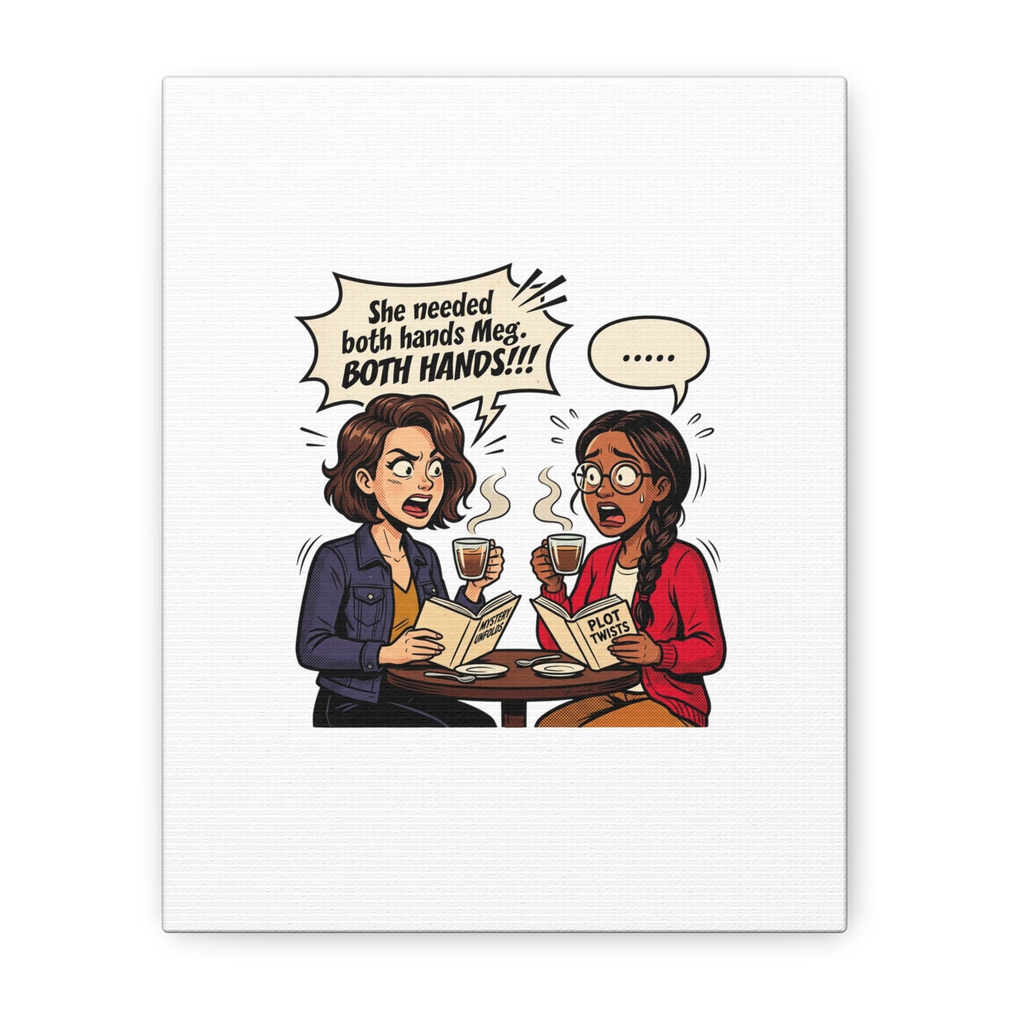 Bookish Comic Quote Canvas | Book Lover decor, Reading Room wall art
