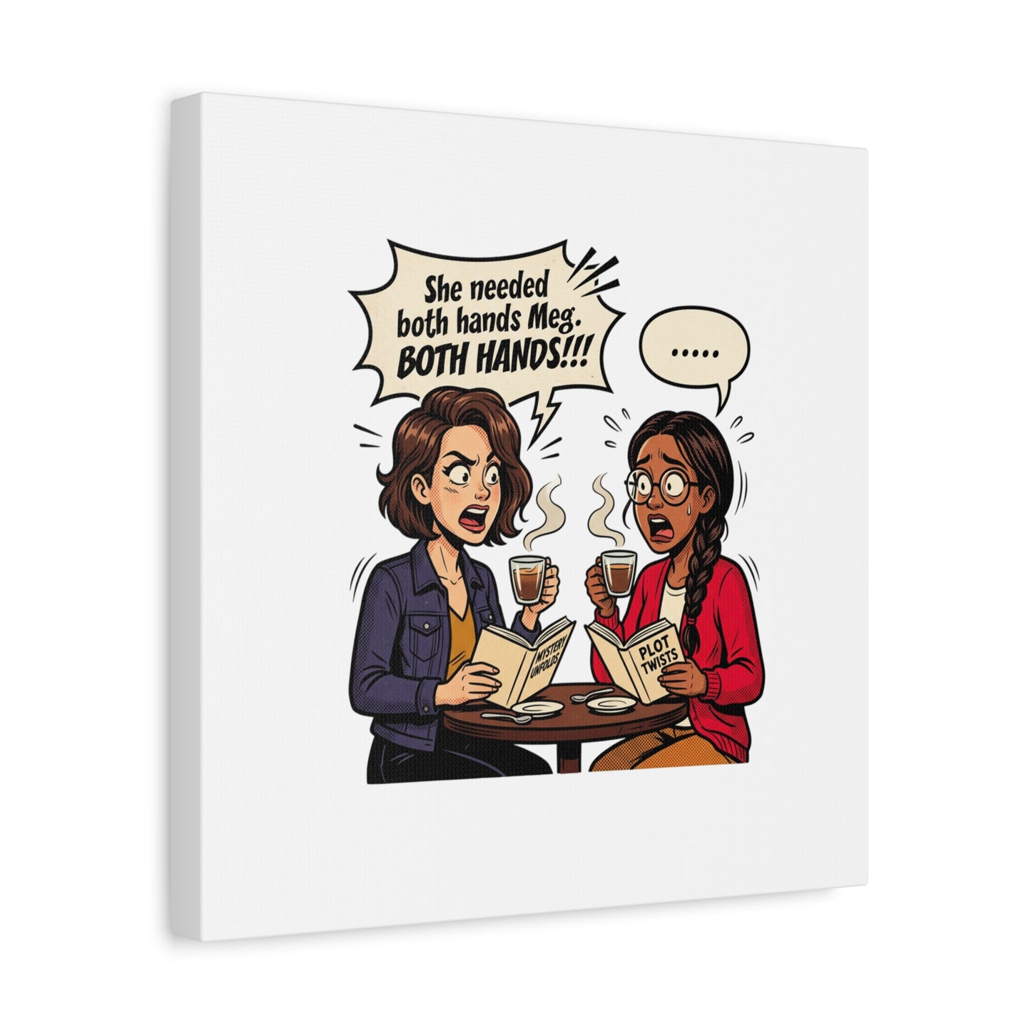 Bookish Comic Quote Canvas | Book Lover decor, Reading Room wall art
