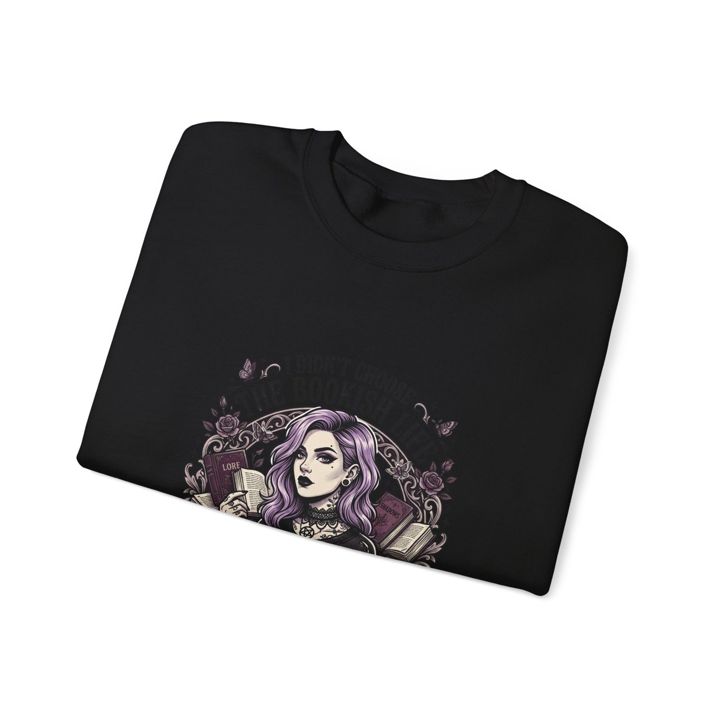 Bookish Life Crewneck Sweatshirt | Dark Academia, Reading Shirt