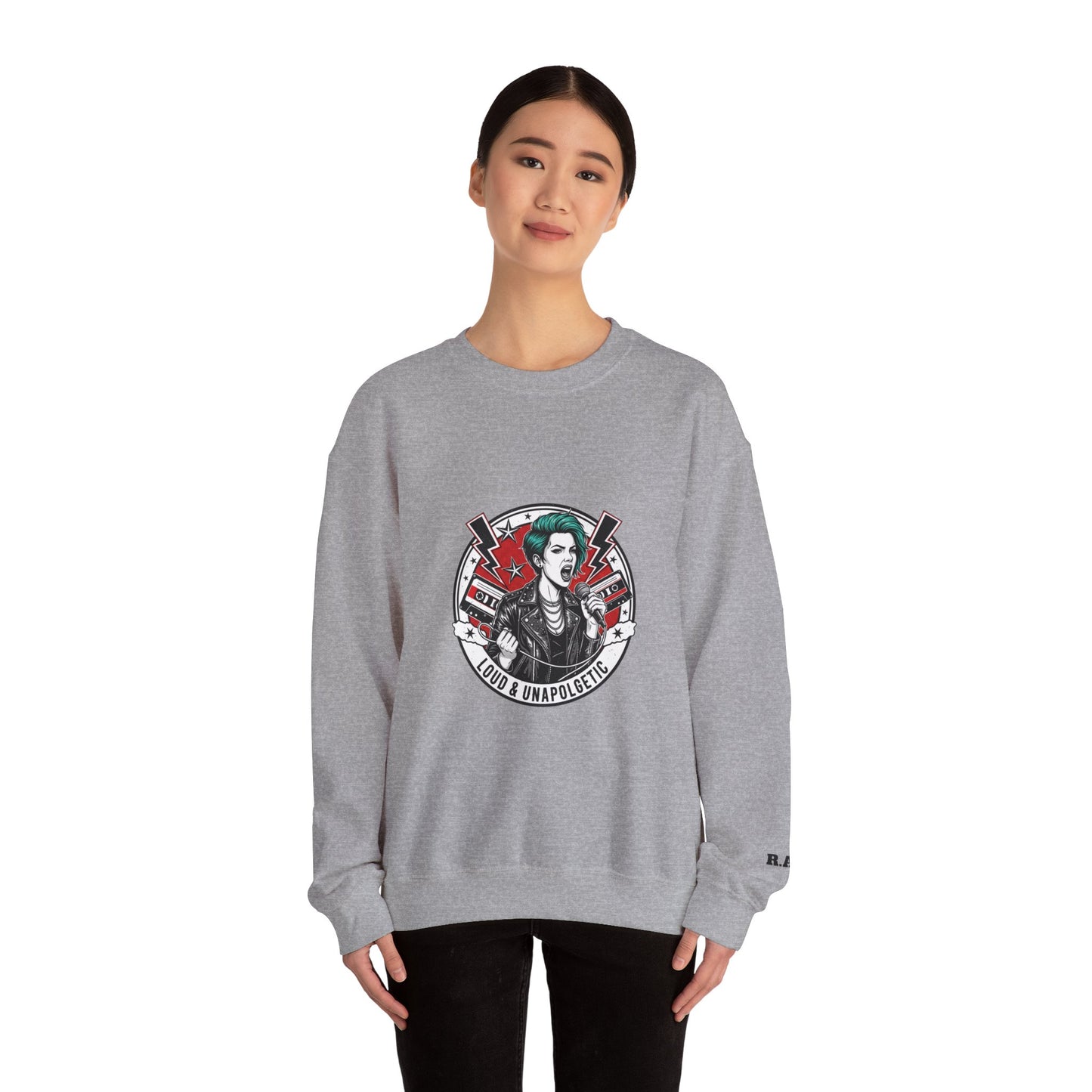 Feminist, Loud & Unapologetic, Grunge Graphic Sweatshirt