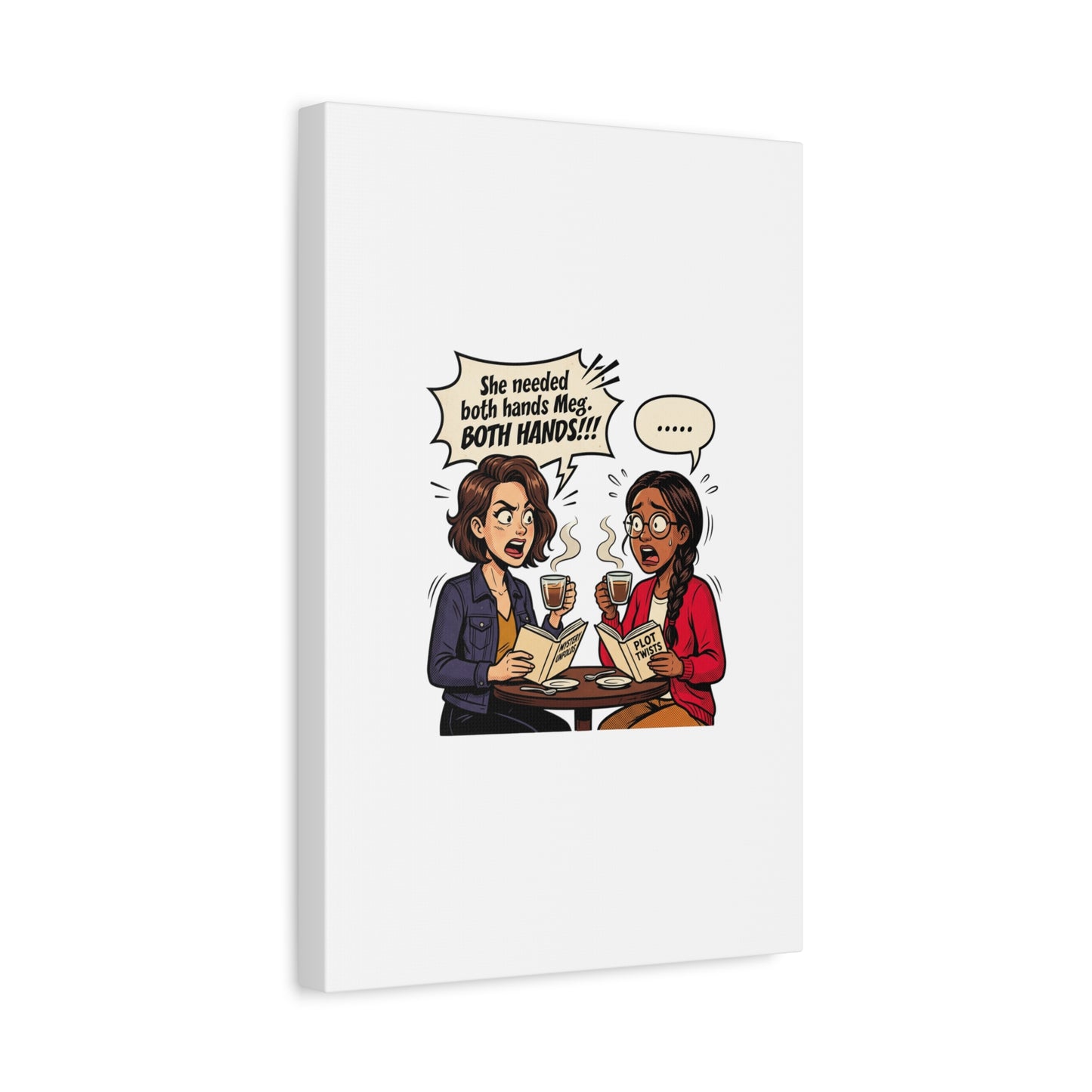 Bookish Comic Quote Canvas | Book Lover decor, Reading Room wall art