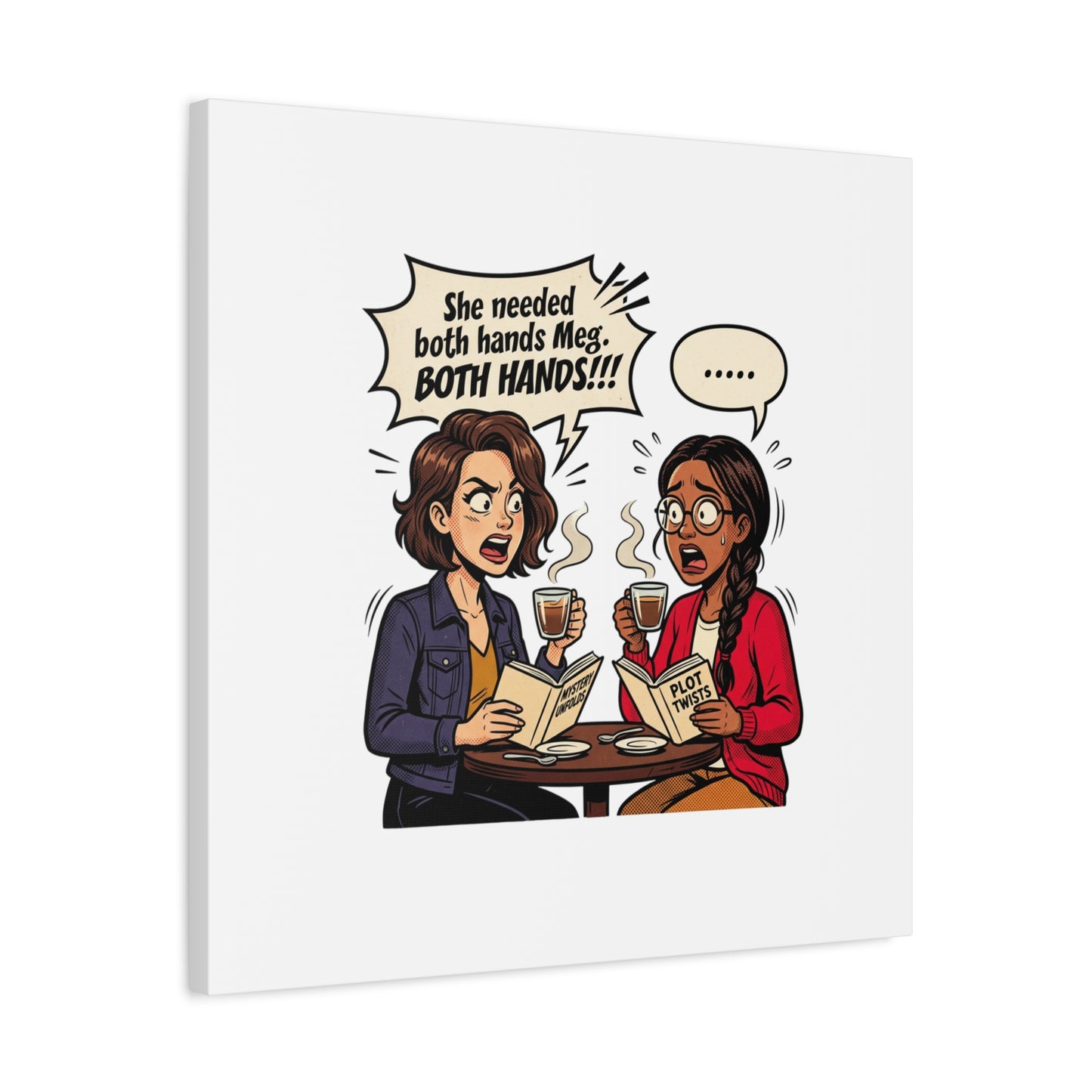Bookish Comic Quote Canvas | Book Lover decor, Reading Room wall art