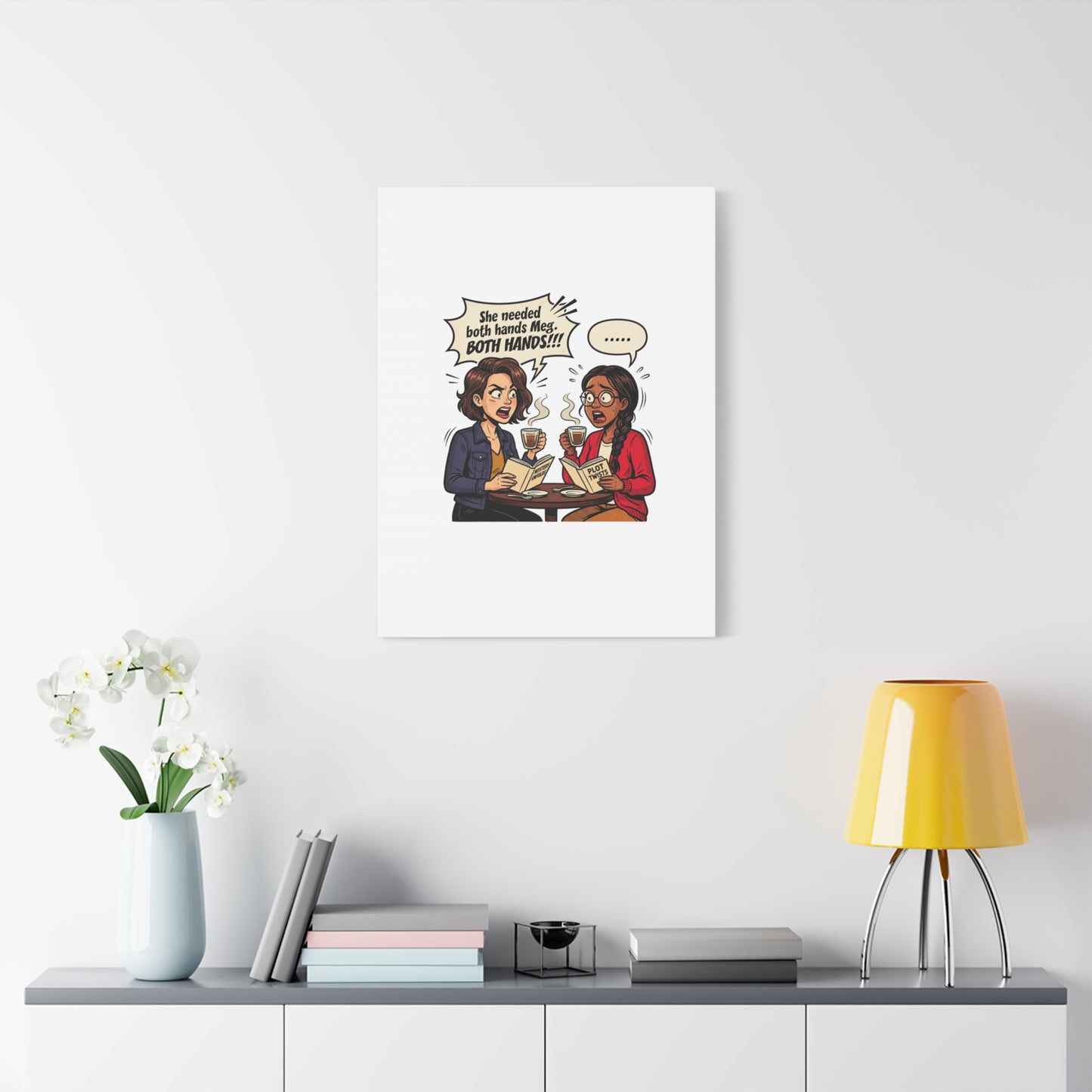 Bookish Comic Quote Canvas | Book Lover decor, Reading Room wall art