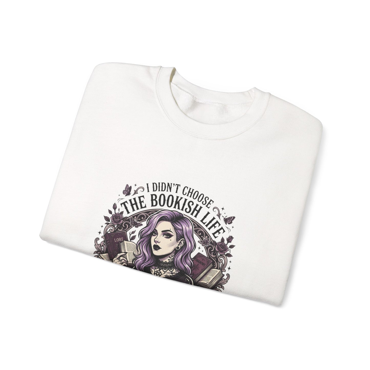 Bookish Life Crewneck Sweatshirt | Dark Academia, Reading Shirt