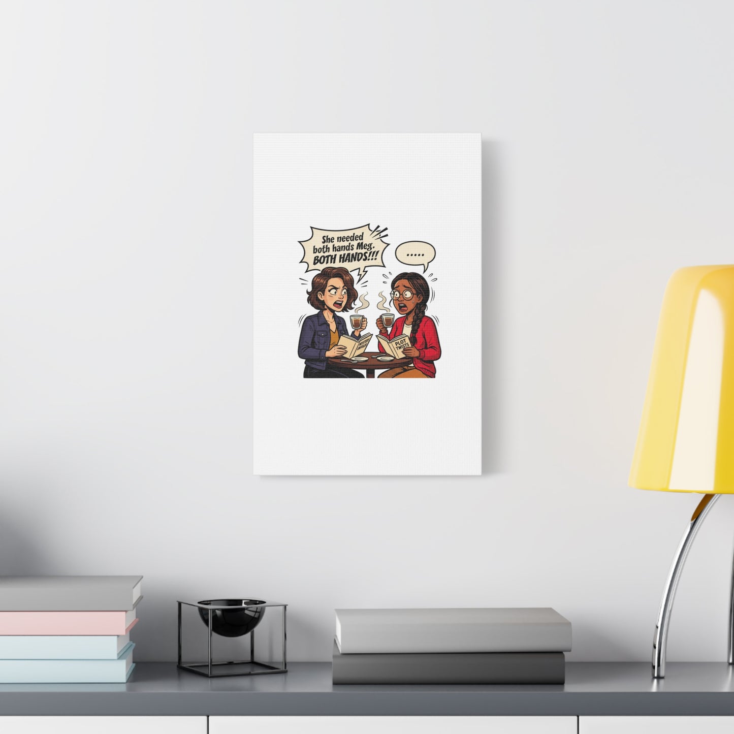 Bookish Comic Quote Canvas | Book Lover decor, Reading Room wall art