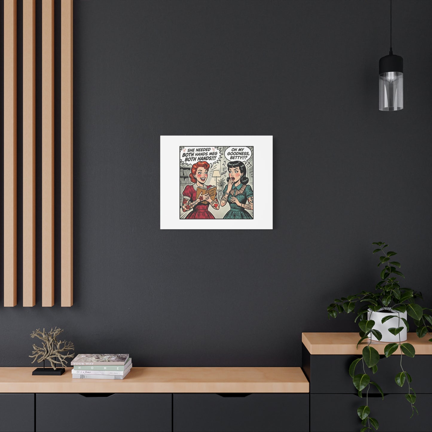 Bookish Comic Panel Matte Canvas | Book Lover, Reading Decor