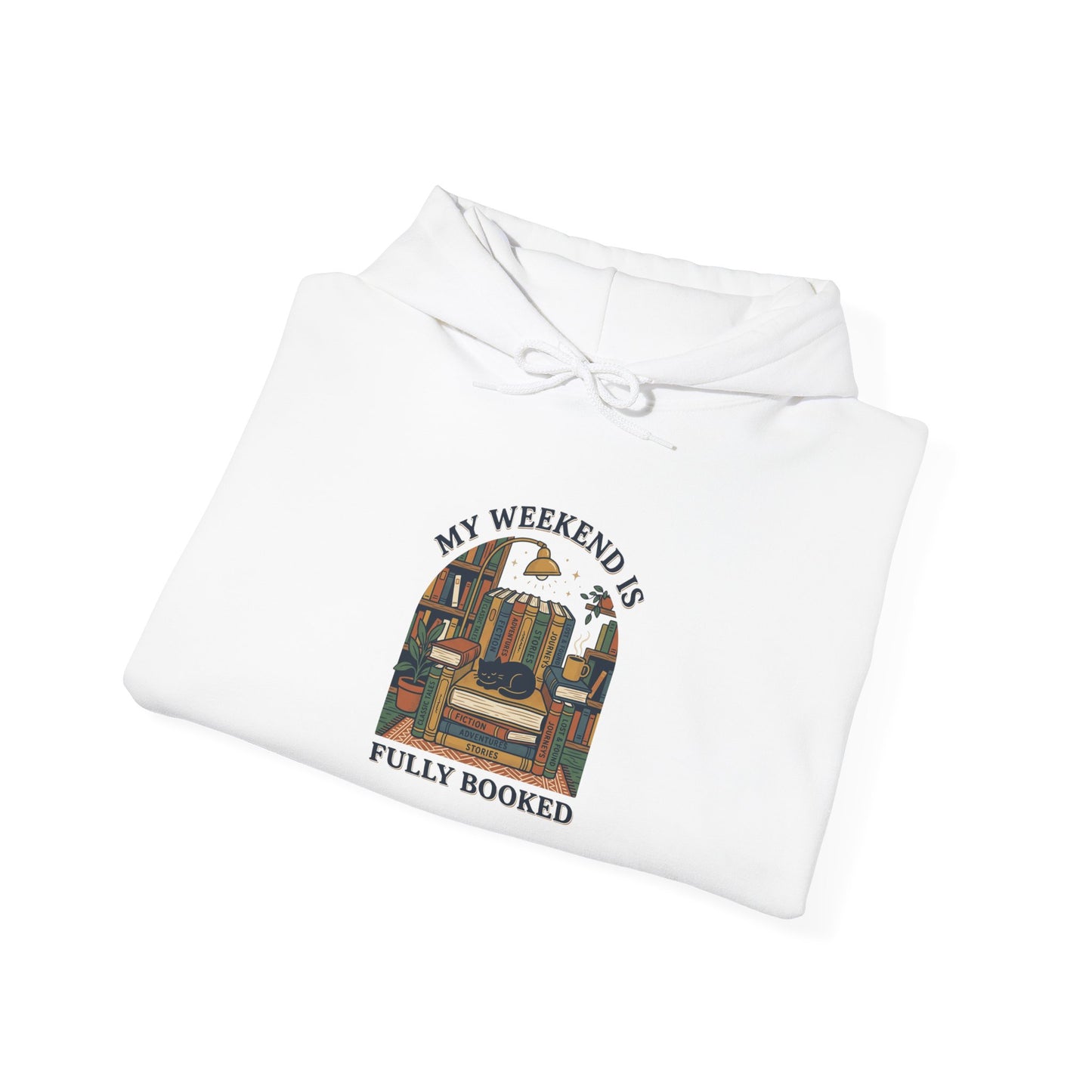Fully Booked Illustration Hoodie | Book Lover, Reading Shirt, Dark Academia