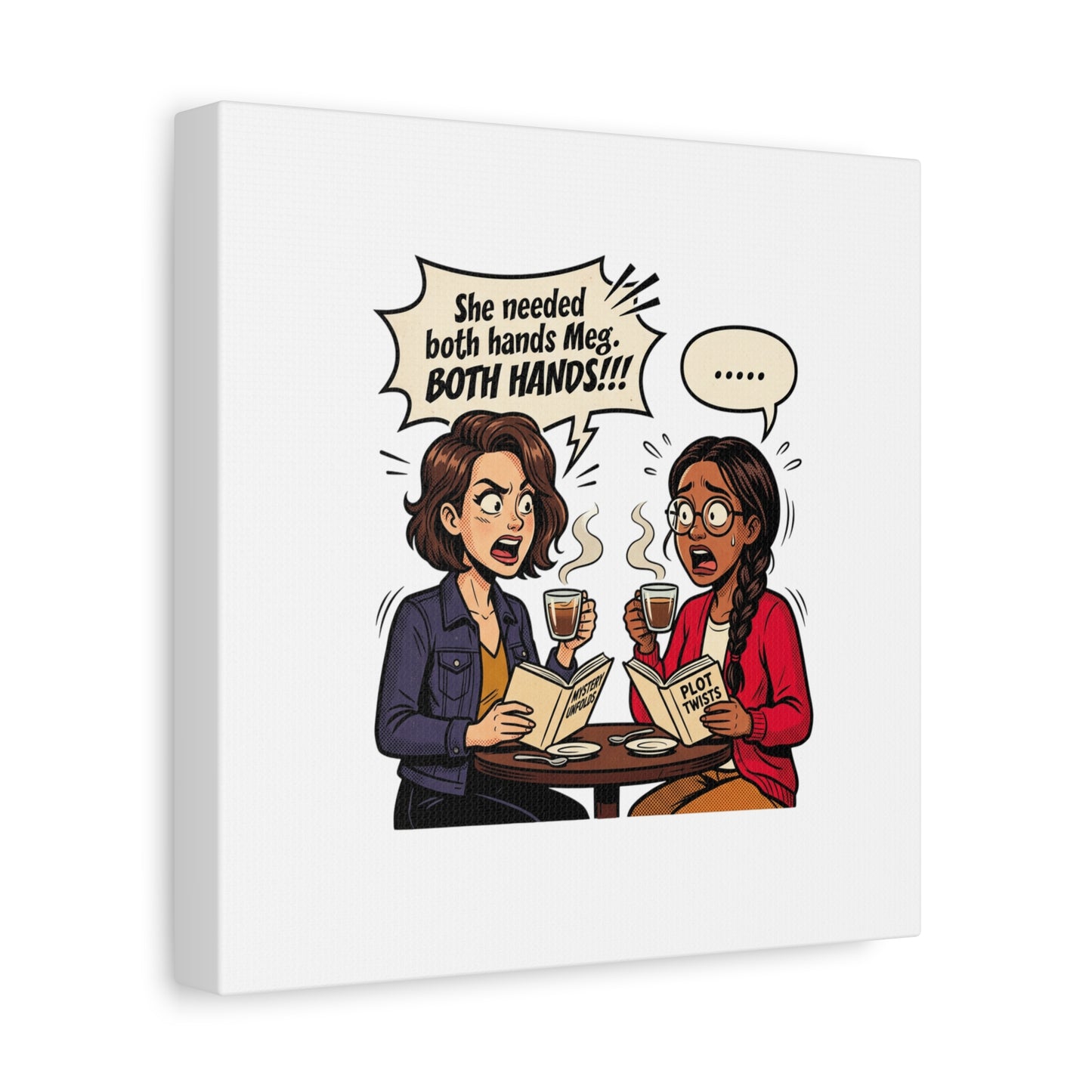 Bookish Comic Quote Canvas | Book Lover decor, Reading Room wall art