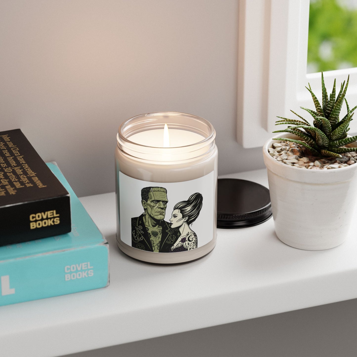Monster Love Candle, Soy Jar Candle | Grunge Plaid Revival, 90s Punk Aesthetic