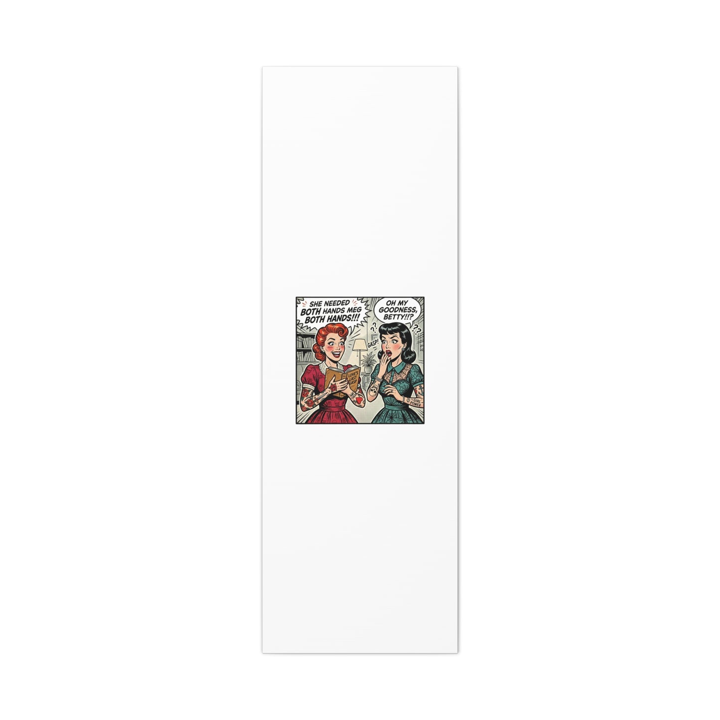 Bookish Comic Panel Matte Canvas | Book Lover, Reading Decor