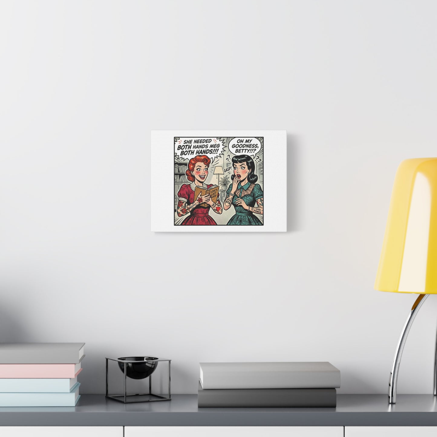 Bookish Comic Panel Matte Canvas | Book Lover, Reading Decor