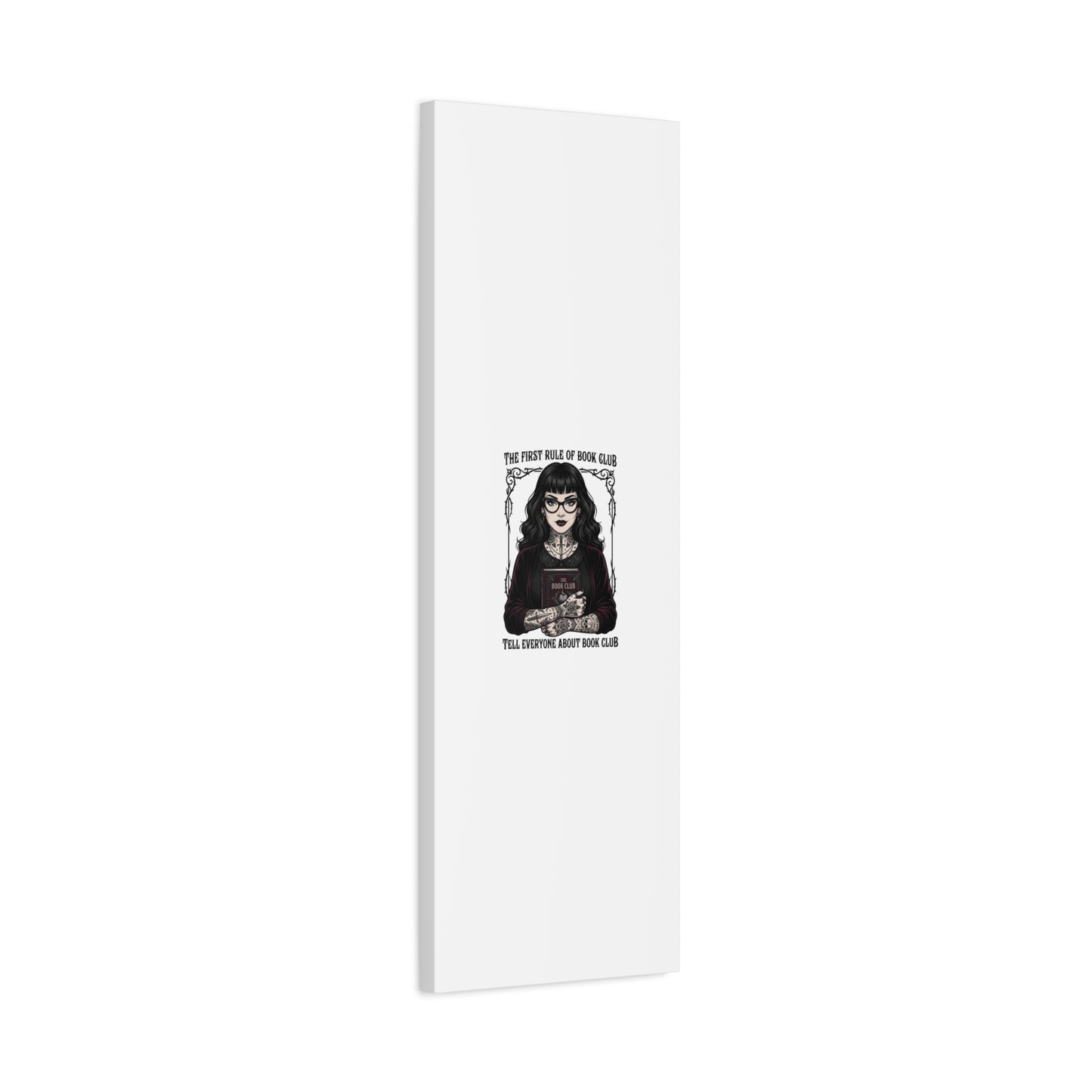 Book Club Rule Canvas | Book Lover, Dark Academia Reading Decor