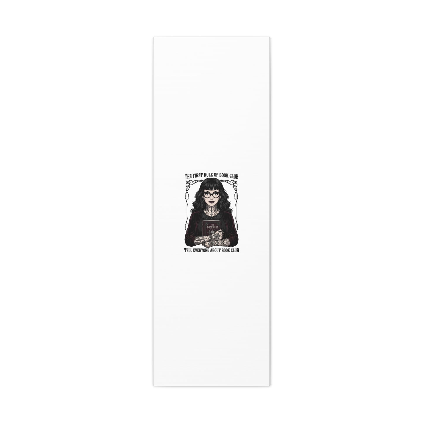 Book Club Rule Canvas | Book Lover, Dark Academia Reading Decor
