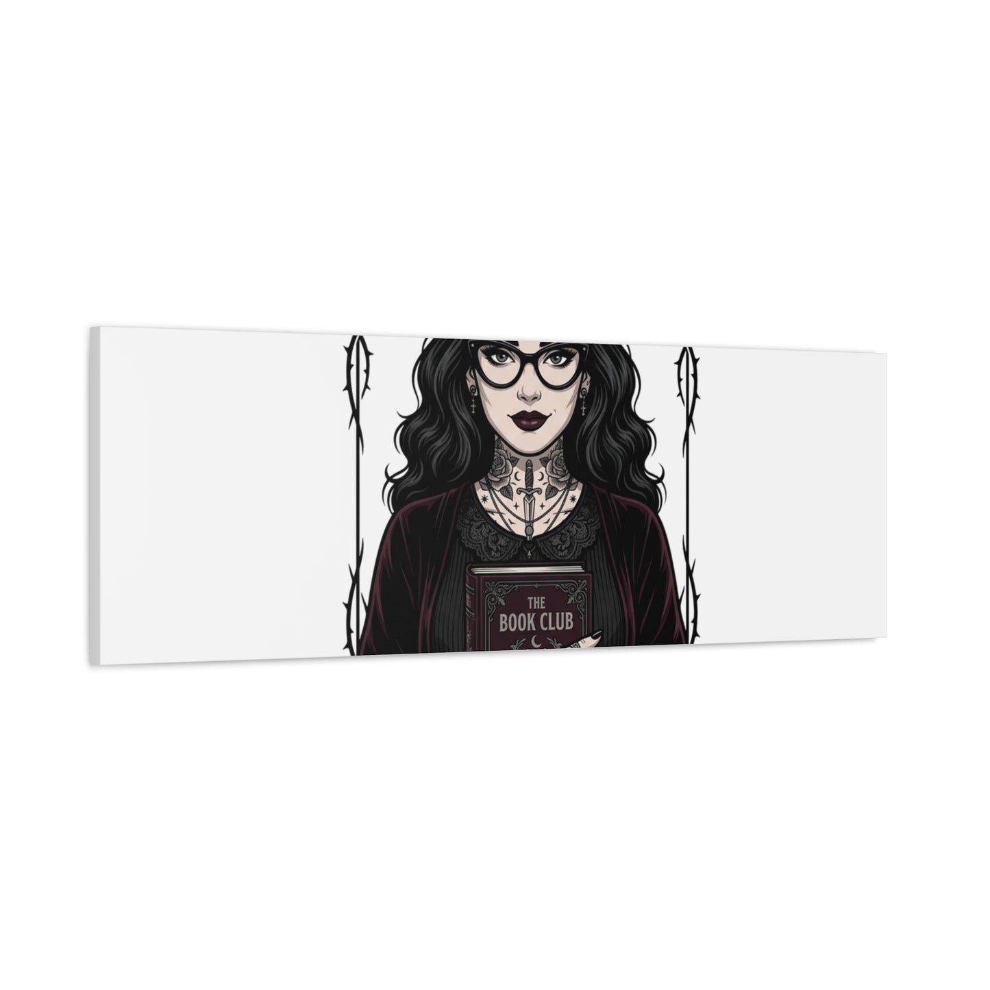Book Club Rule Canvas | Book Lover, Dark Academia Reading Decor