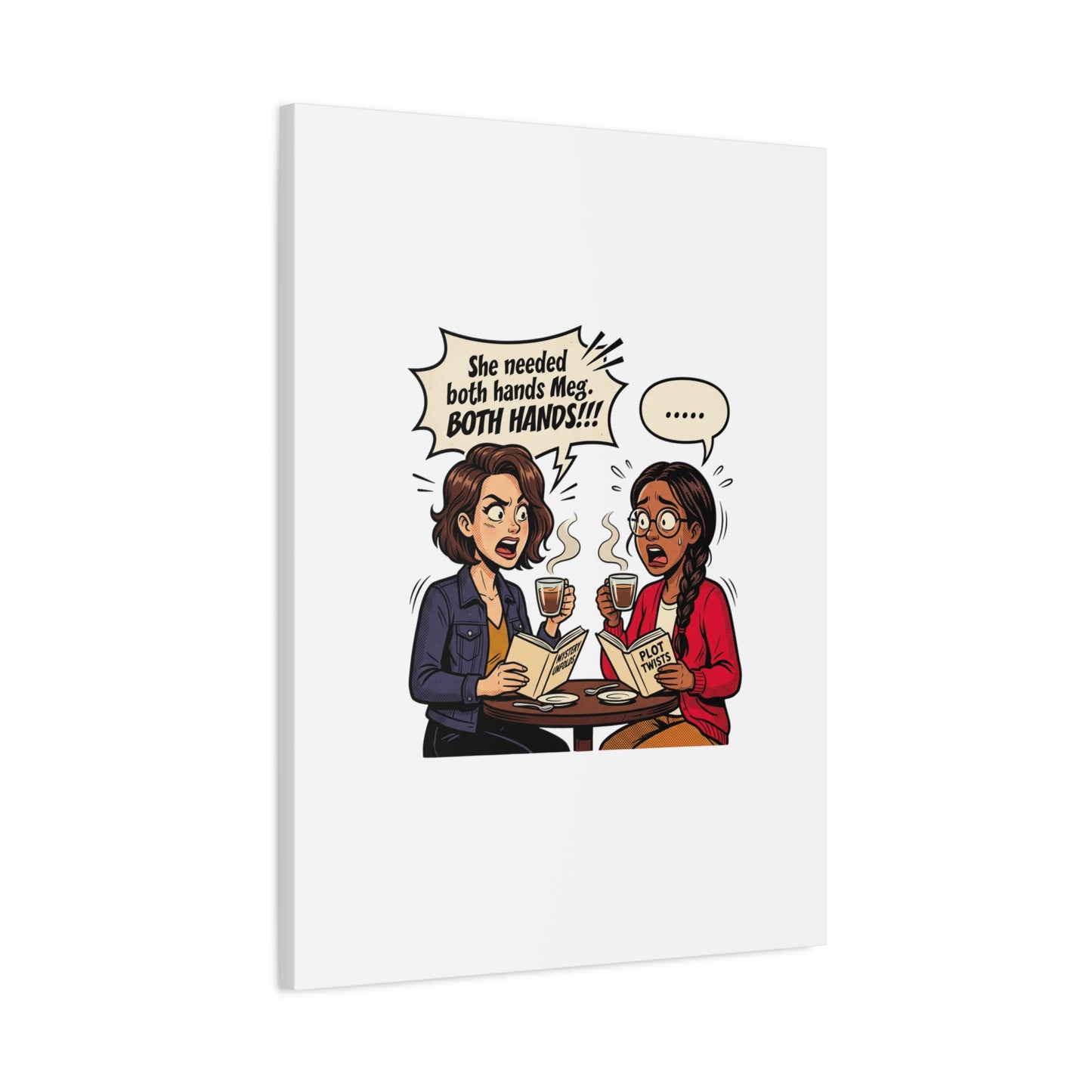 Bookish Comic Quote Canvas | Book Lover decor, Reading Room wall art