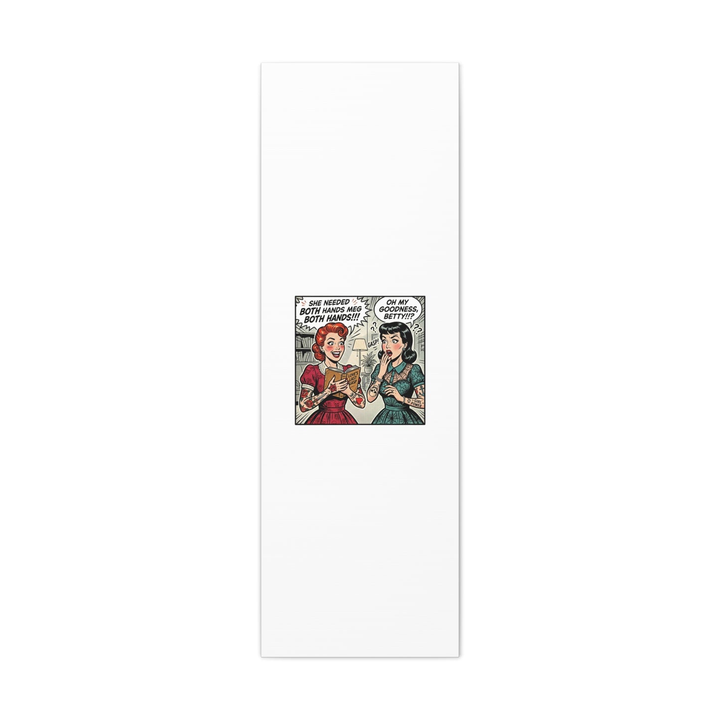 Bookish Comic Panel Matte Canvas | Book Lover, Reading Decor
