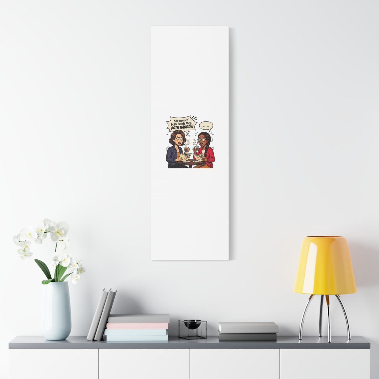 Bookish Comic Quote Canvas | Book Lover decor, Reading Room wall art