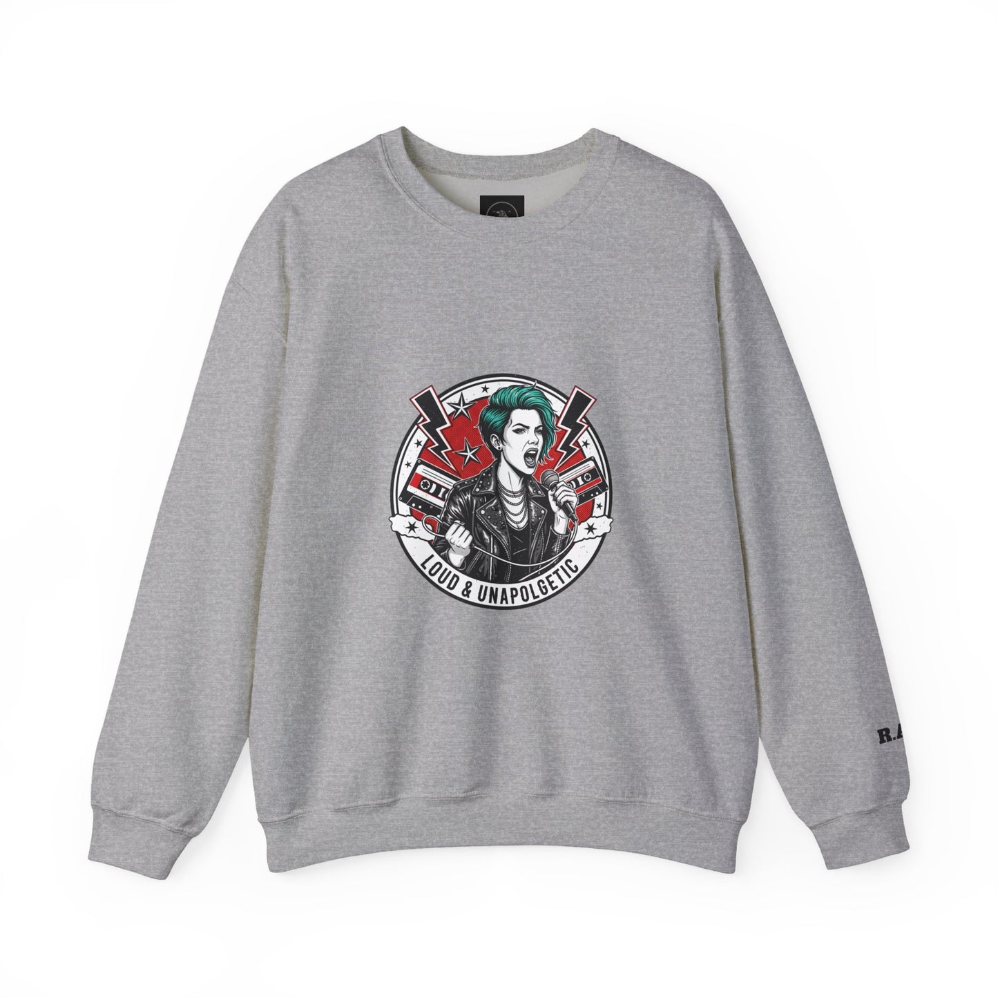 Feminist, Loud & Unapologetic, Grunge Graphic Sweatshirt