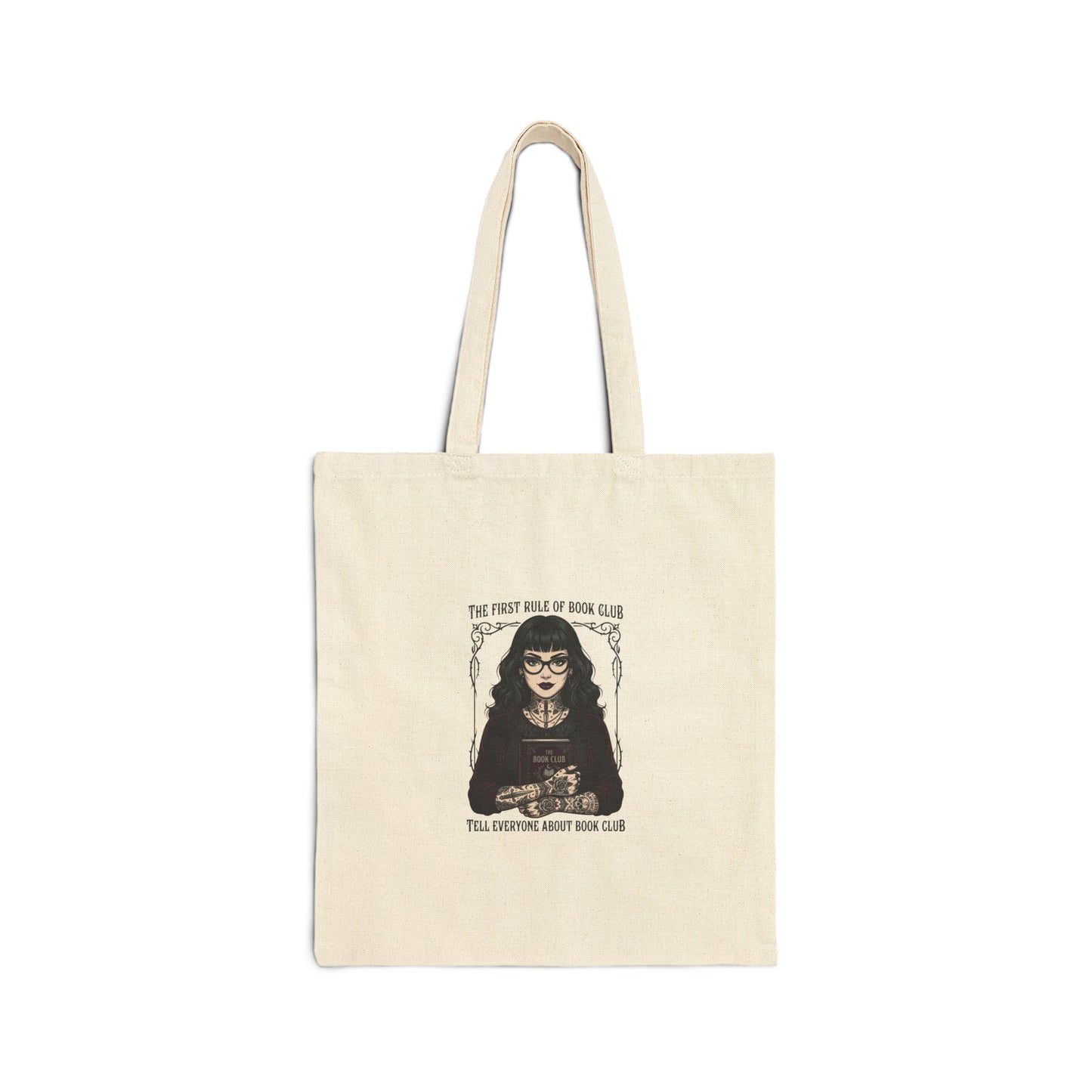 Bookish Witch Illustration Tote | Library Tote, Dark Academia Reader