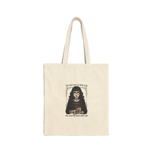 Bookish Witch Illustration Tote | Library Tote, Dark Academia Reader