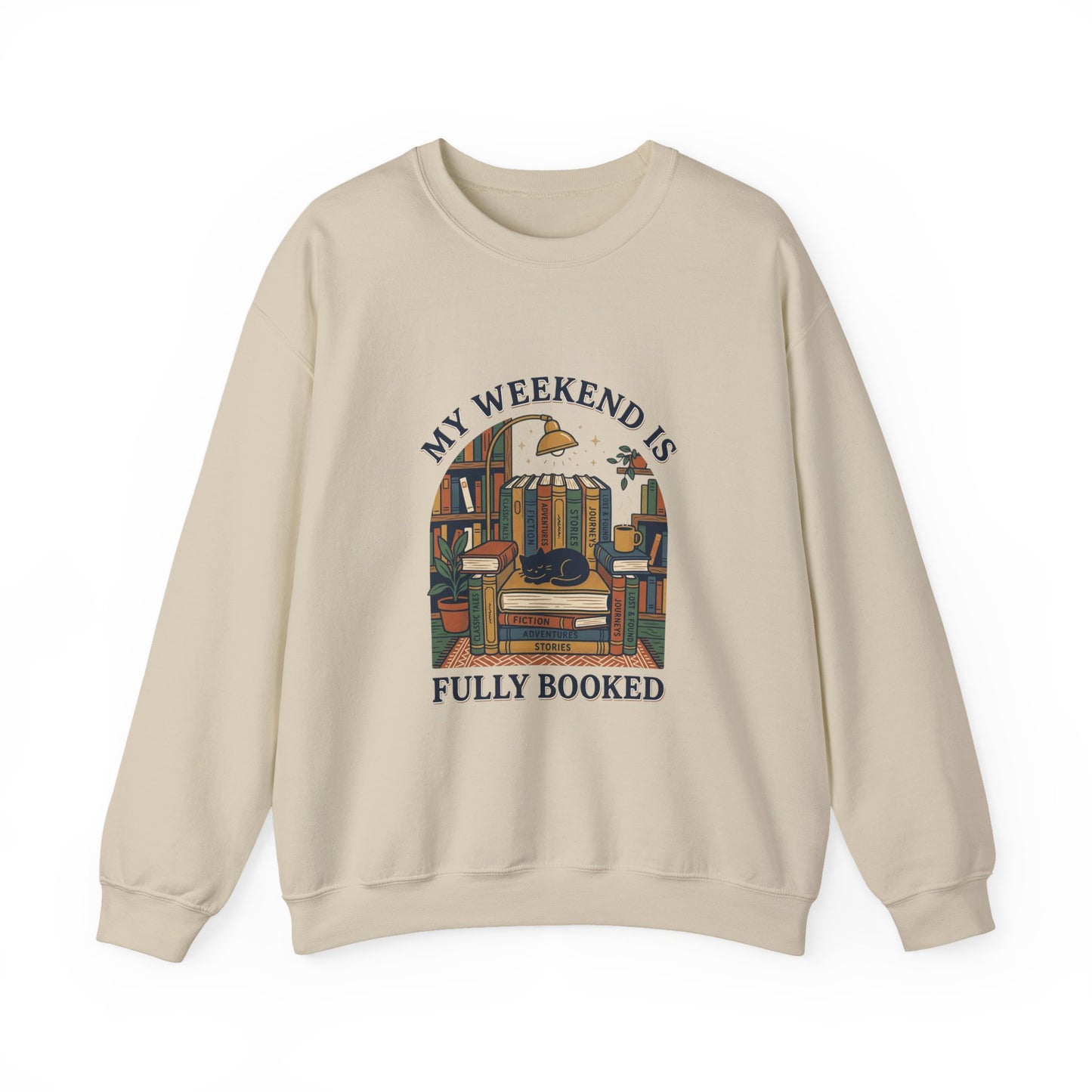 My Weekend Is Fully Booked Sweatshirt | Book Lover, Cozy Reader