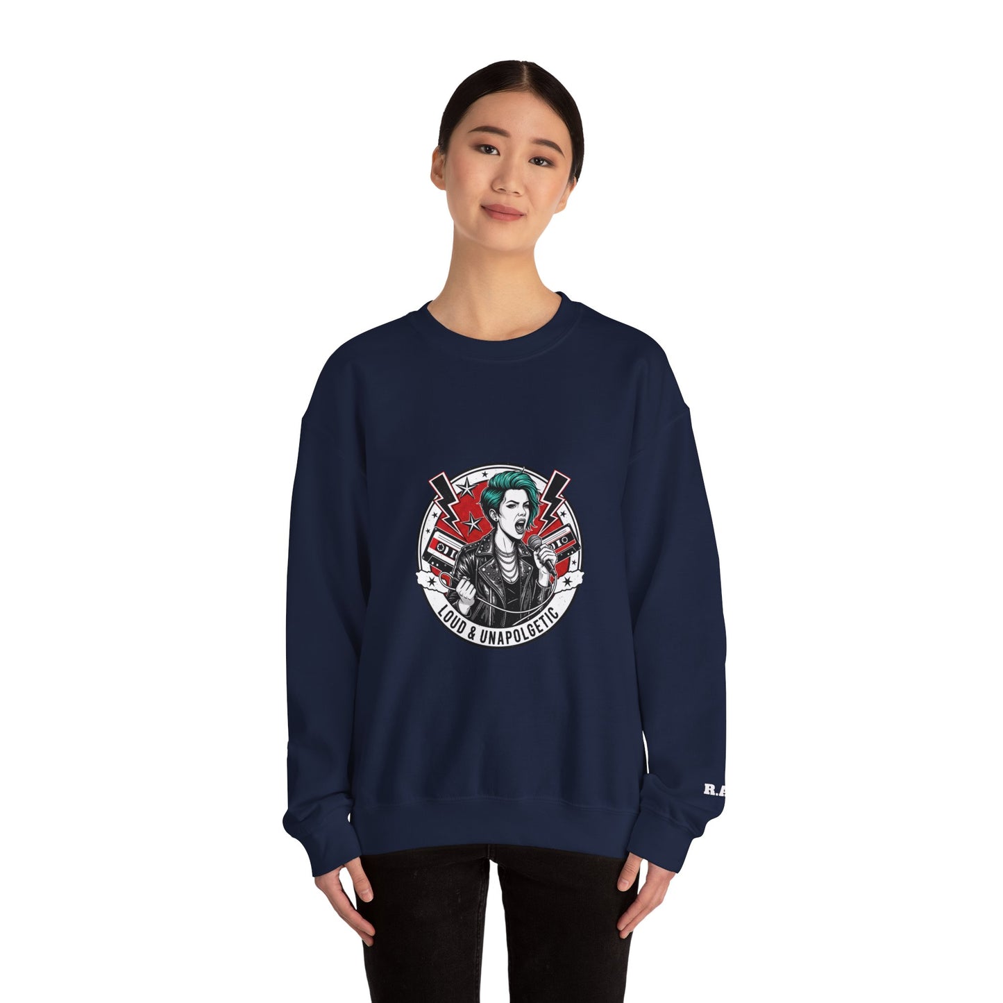 Feminist, Loud & Unapologetic, Grunge Graphic Sweatshirt