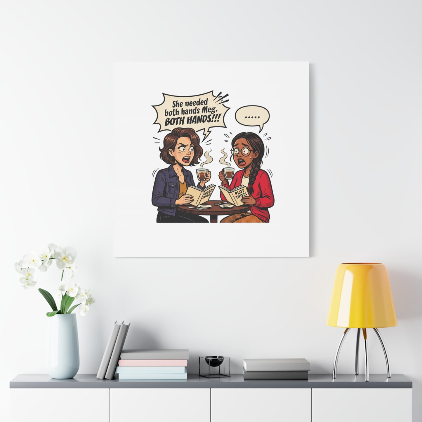 Bookish Comic Quote Canvas | Book Lover decor, Reading Room wall art