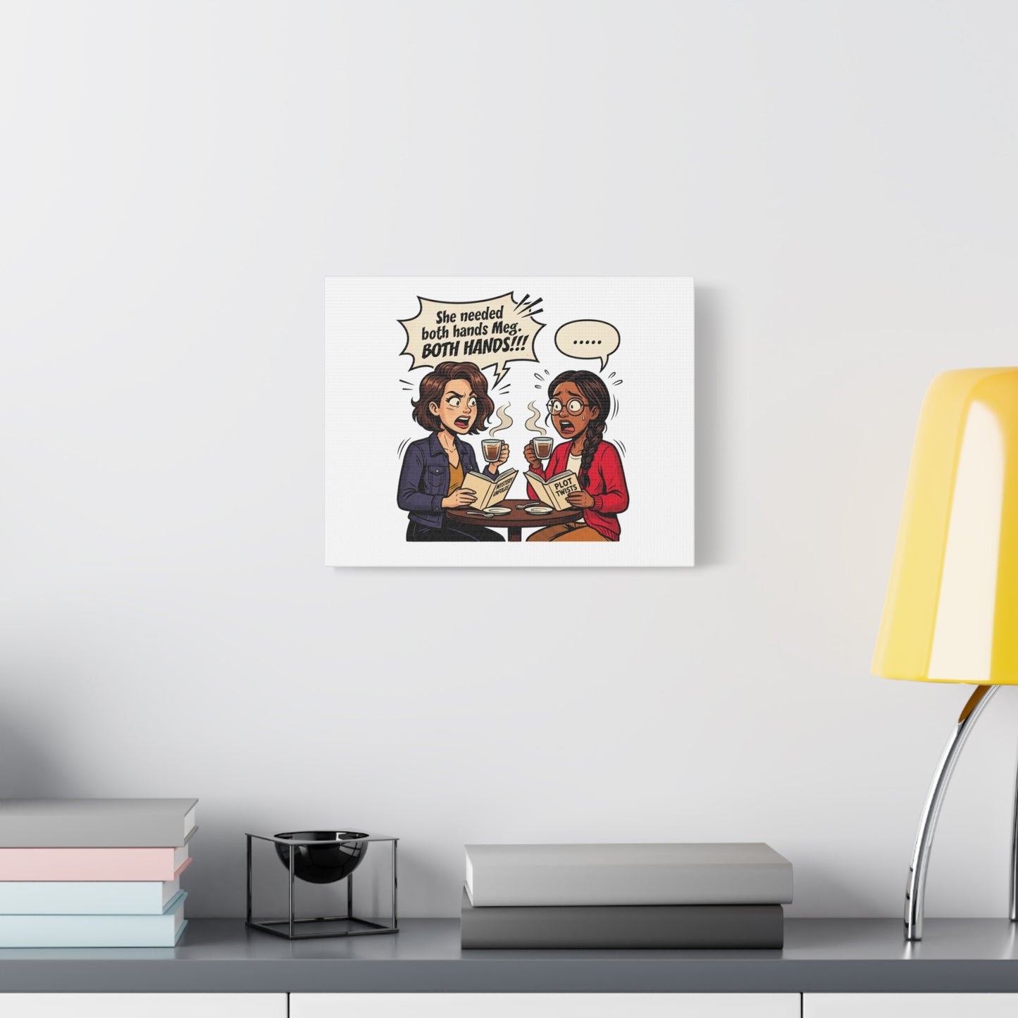 Bookish Comic Quote Canvas | Book Lover decor, Reading Room wall art