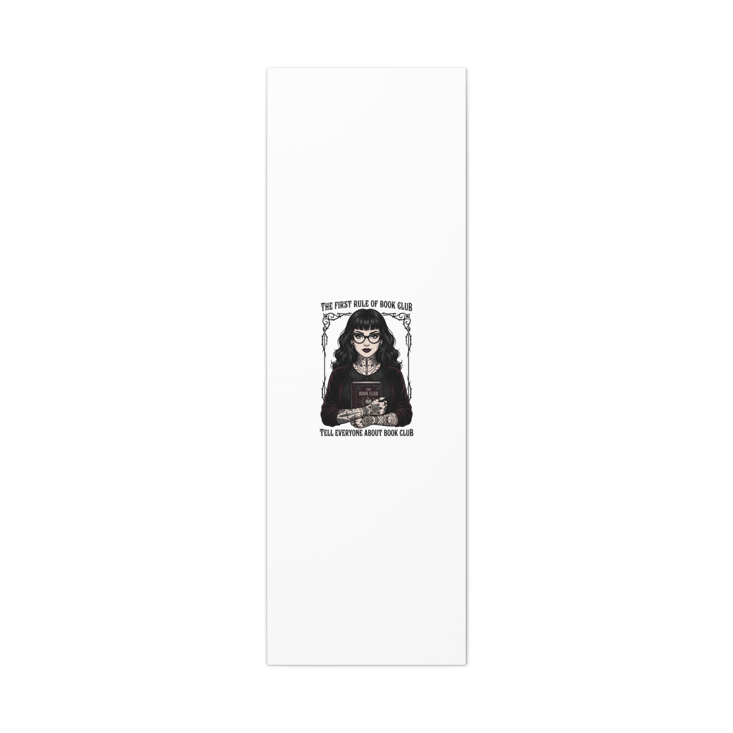 Book Club Rule Canvas | Book Lover, Dark Academia Reading Decor