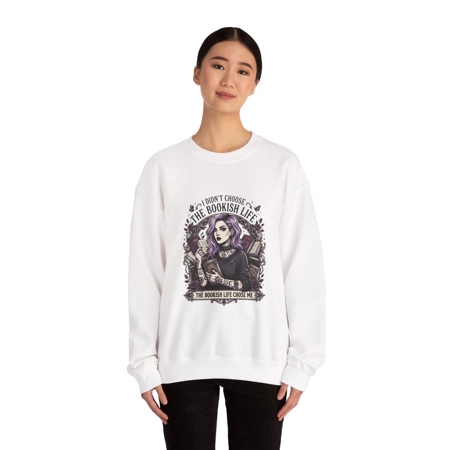 Bookish Life Crewneck Sweatshirt | Dark Academia, Reading Shirt