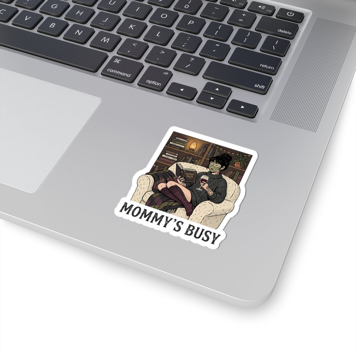 Mommy's Busy reading sticker | Book Lover, cozy reader, dark academia