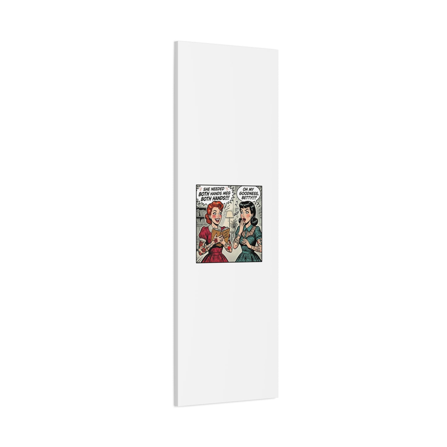 Bookish Comic Panel Matte Canvas | Book Lover, Reading Decor