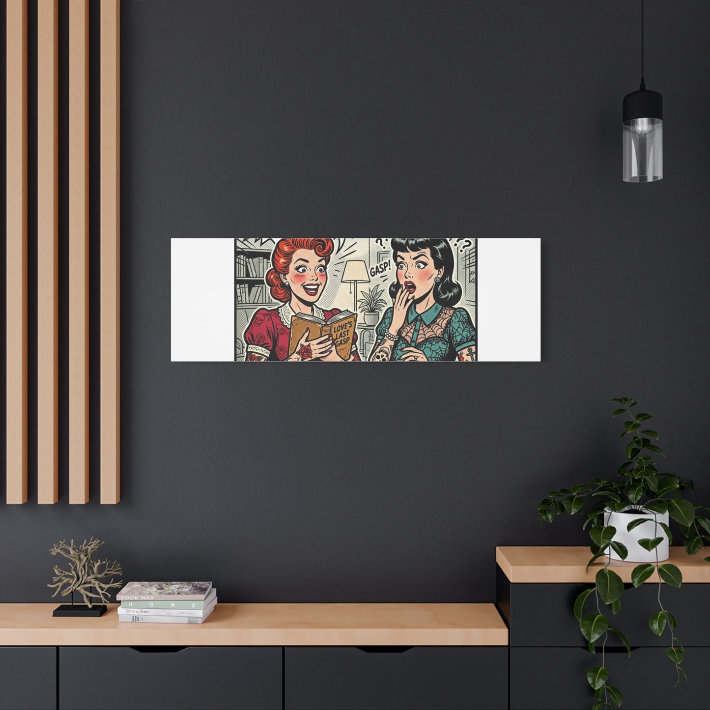 Bookish Comic Panel Matte Canvas | Book Lover, Reading Decor