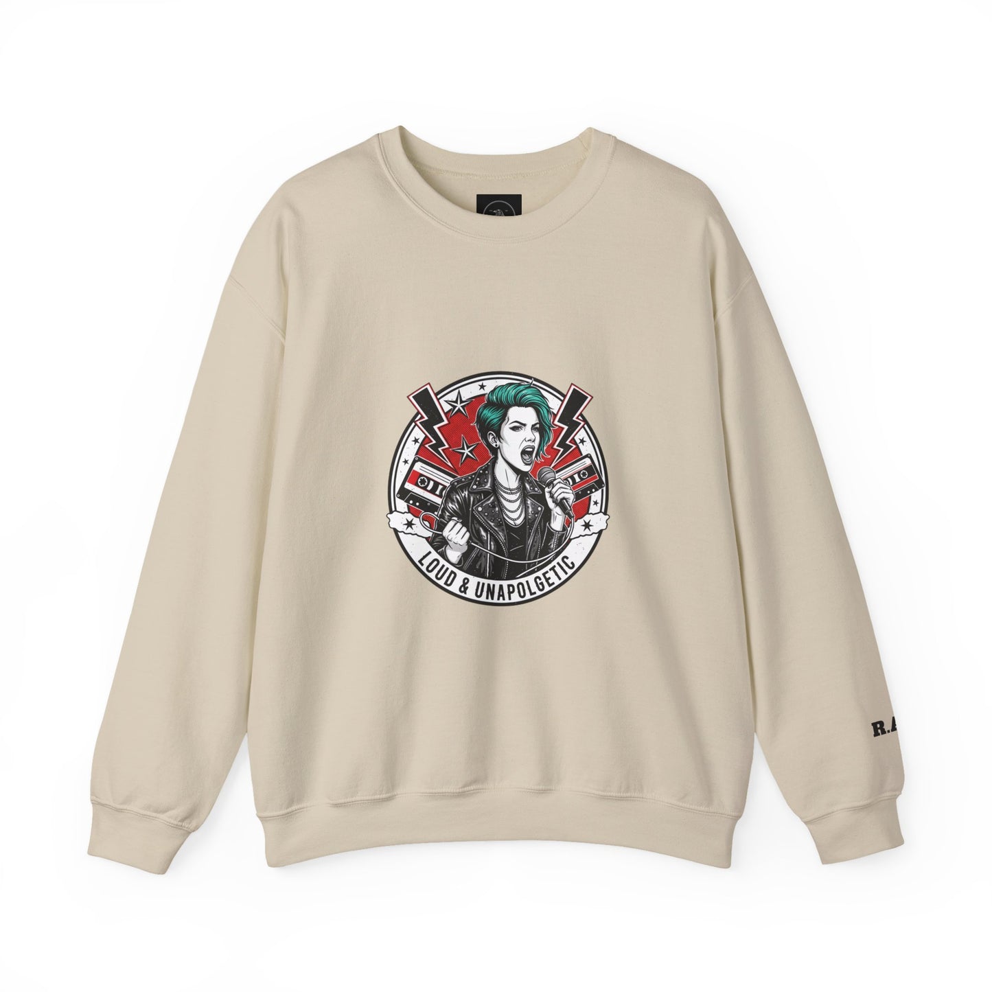Feminist, Loud & Unapologetic, Grunge Graphic Sweatshirt