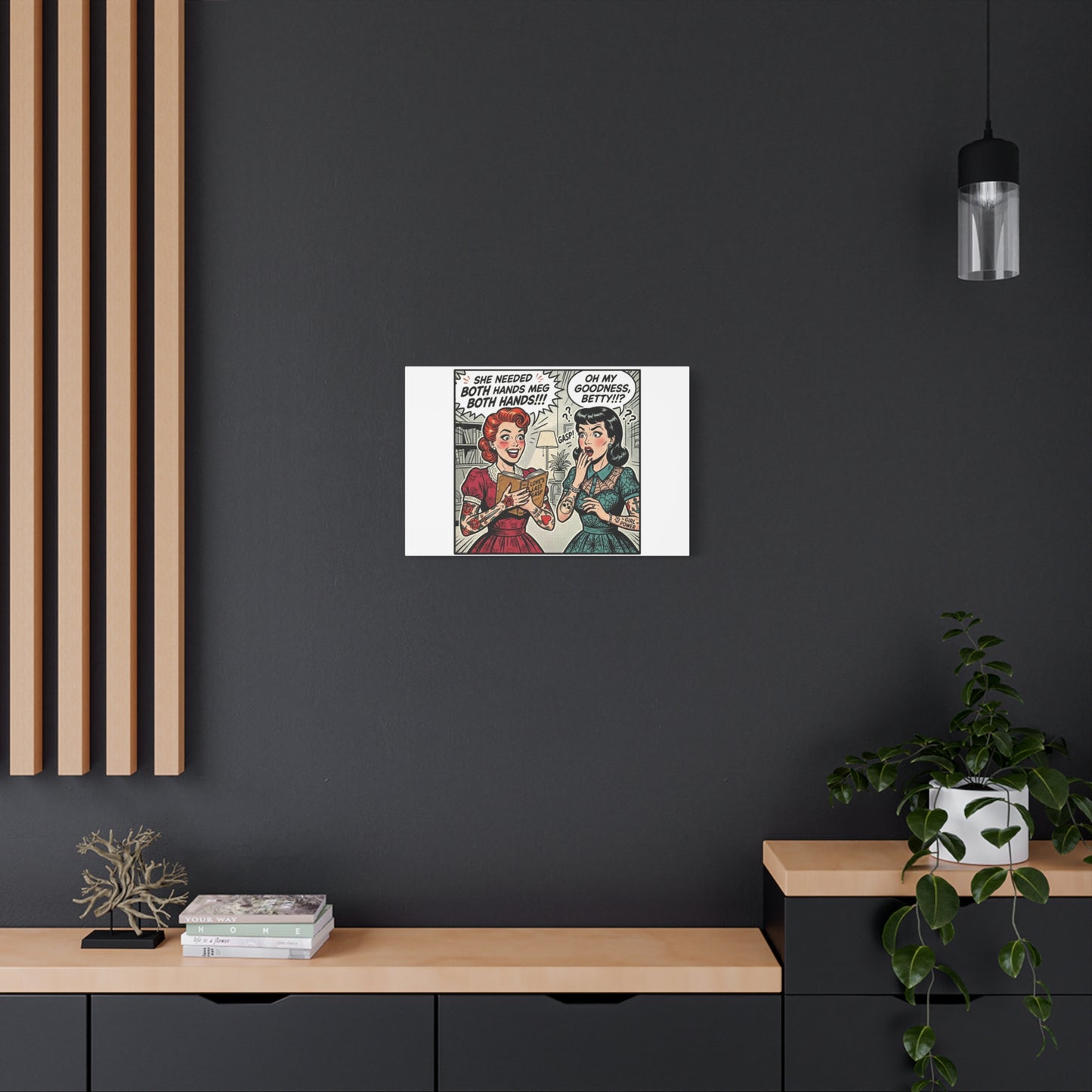 Bookish Comic Panel Matte Canvas | Book Lover, Reading Decor